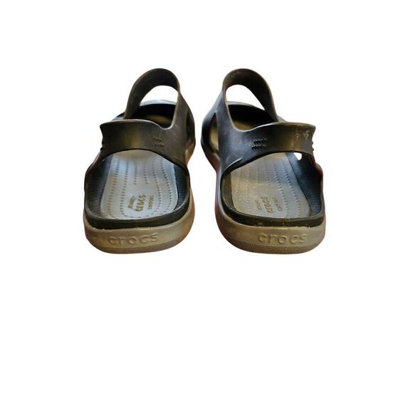 Crocs Swiftwater Wave Mary Jane Black Slip On Sandal shoes Women's Size 9 - Picture 4 of 4